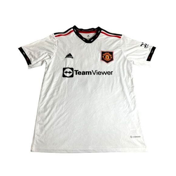Manchester United Jersey Adult‎ Large White #8 Adidas Aeroready Sportswear Mens